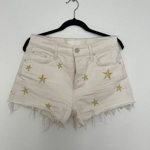 MOTHER The Tomcat Kick Frat Hem Denim Shorts - Size 28